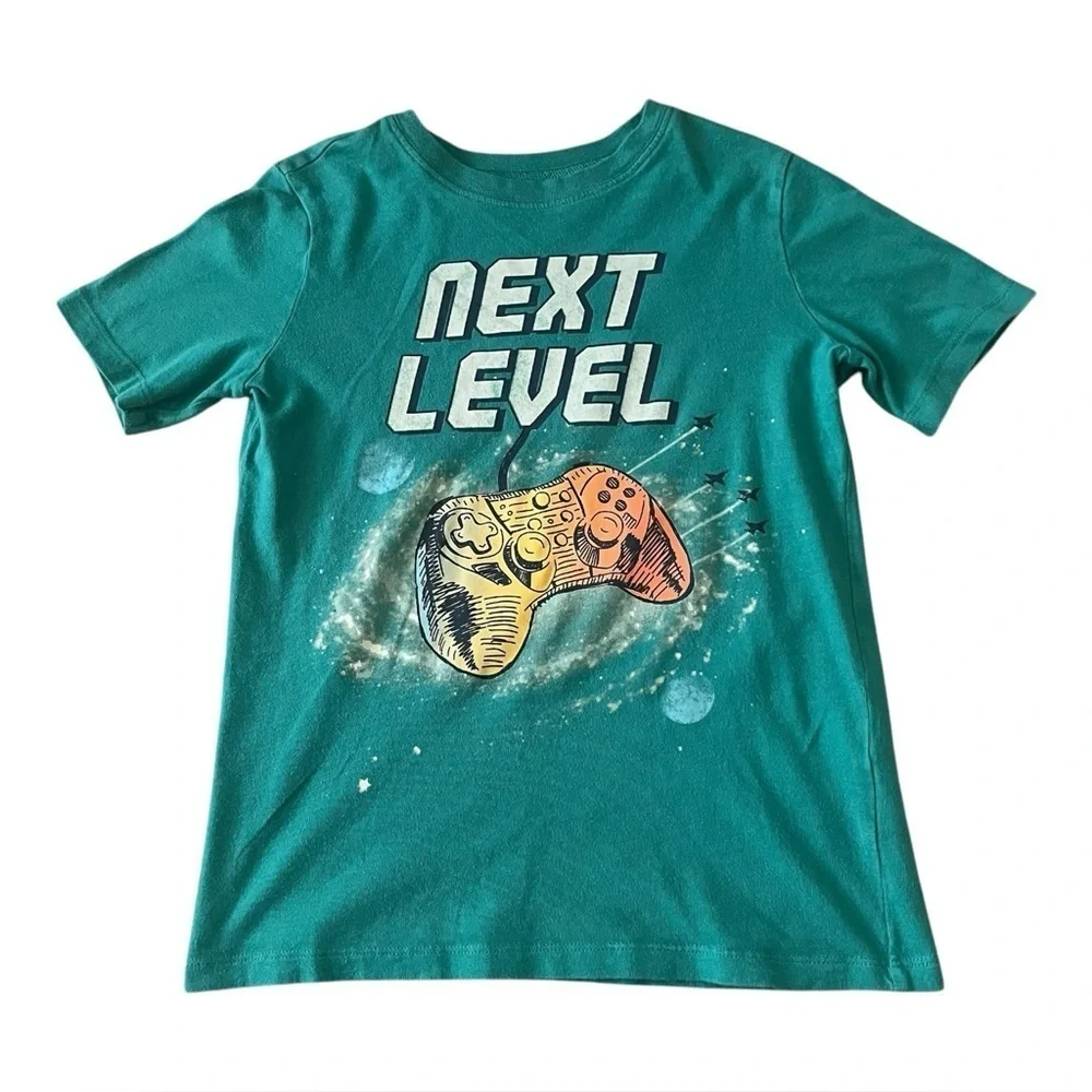 OshKosh Original casual play teal T-shirt Boys 8T graphic design 100% cotton
